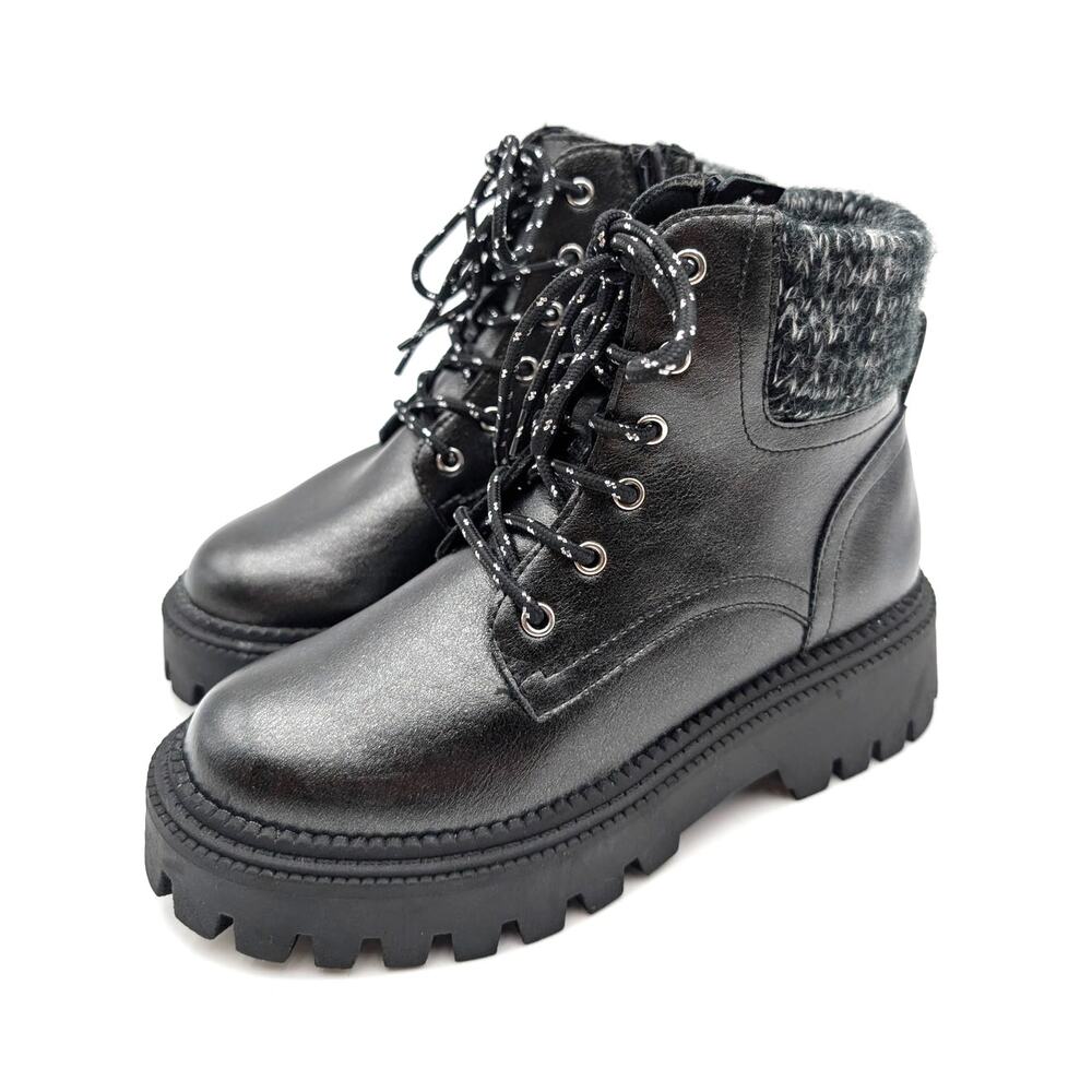 DV Dolce Vita Kamilla Lace-Up Fashion Boots Girl’s Black Size US3